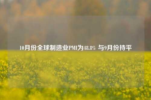 10月份全球制造业PMI为48.8% 与9月份持平