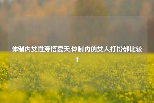 体制内女性穿搭夏天,体制内的女人打扮都比较土