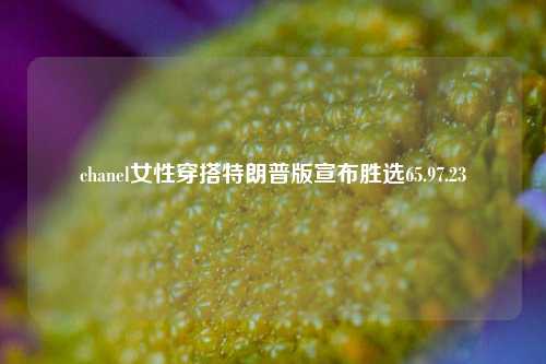 chanel女性穿搭特朗普版宣布胜选65.97.23