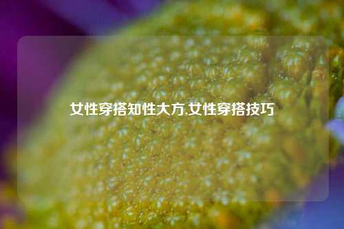 女性穿搭知性大方,女性穿搭技巧