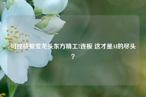 可控核聚变龙头东方精工7连板 这才是AI的尽头？