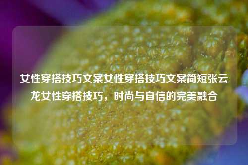 女性穿搭技巧文案女性穿搭技巧文案简短张云龙女性穿搭技巧，时尚与自信的完美融合