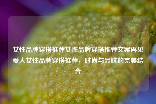 女性品牌穿搭推荐女性品牌穿搭推荐文案再见爱人女性品牌穿搭推荐，时尚与品味的完美结合