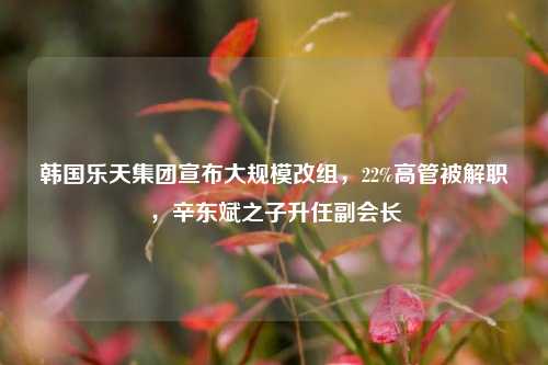 韩国乐天集团宣布大规模改组，22%高管被解职，辛东斌之子升任副会长