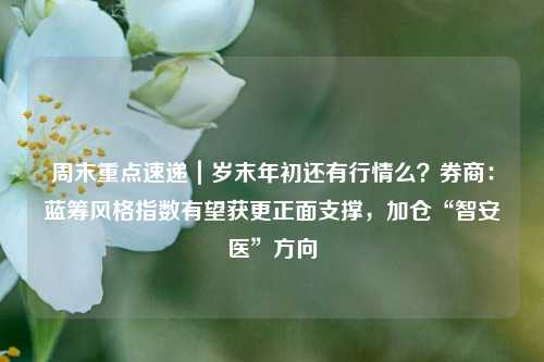 周末重点速递｜岁末年初还有行情么？券商：蓝筹风格指数有望获更正面支撑，加仓“智安医”方向