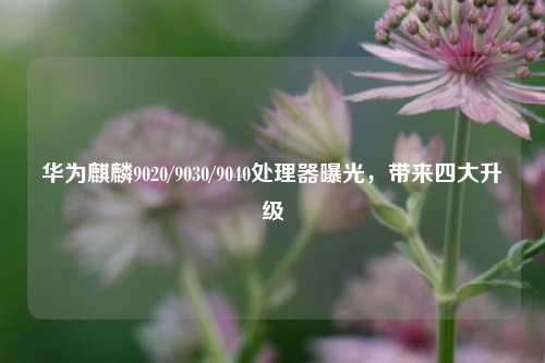 华为麒麟9020/9030/9040处理器曝光，带来四大升级