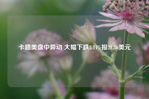 卡路美盘中异动 大幅下跌5.11%报21.36美元