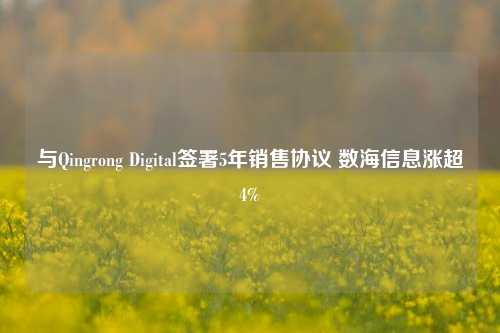 与Qingrong Digital签署5年销售协议 数海信息涨超4%