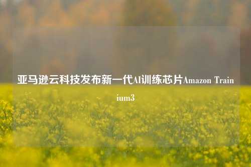 亚马逊云科技发布新一代AI训练芯片Amazon Trainium3