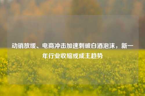 动销放缓、电商冲击加速刺破白酒泡沫，新一年行业收缩或成主趋势