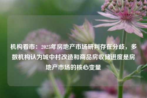 机构看市：2025年房地产市场研判存在分歧，多数机构认为城中村改造和商品房收储进度是房地产市场的核心变量