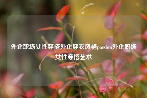 外企职场女性穿搭外企穿衣风格passion外企职场女性穿搭艺术