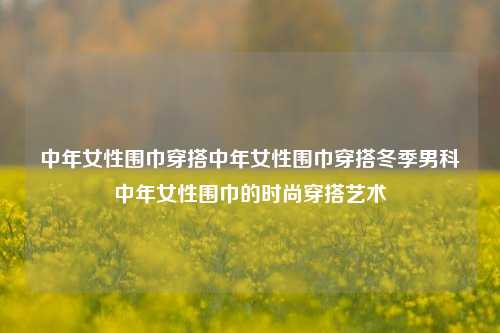 中年女性围巾穿搭中年女性围巾穿搭冬季男科中年女性围巾的时尚穿搭艺术